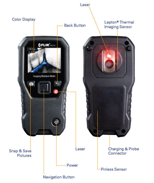 FLIR MR160 温湿度计 采用FLIR独有的 IGM Infrared Guided Measurement™技术